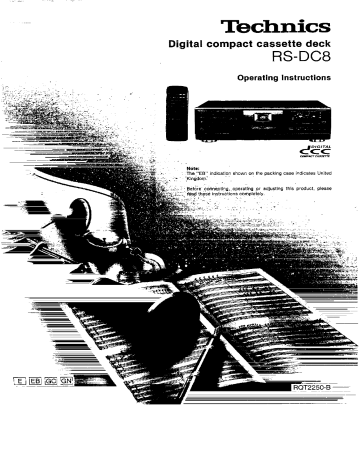 Technics RSDC8 Owner's manual Technics RSDC8 Owner's manual