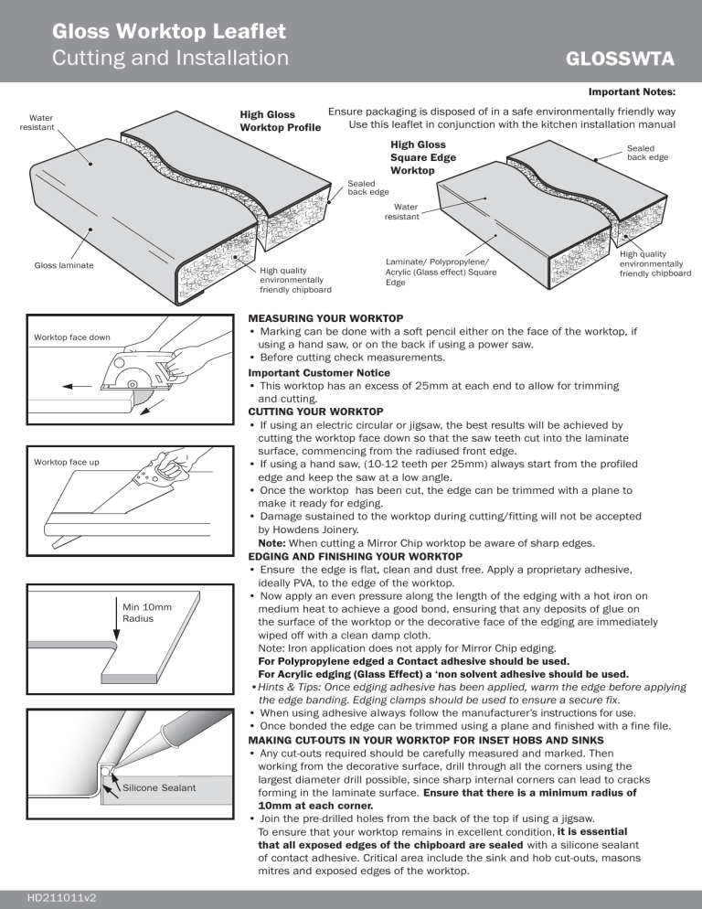 Howdens WHT1885 Installation guide Howdens WHT1885 Installation guide