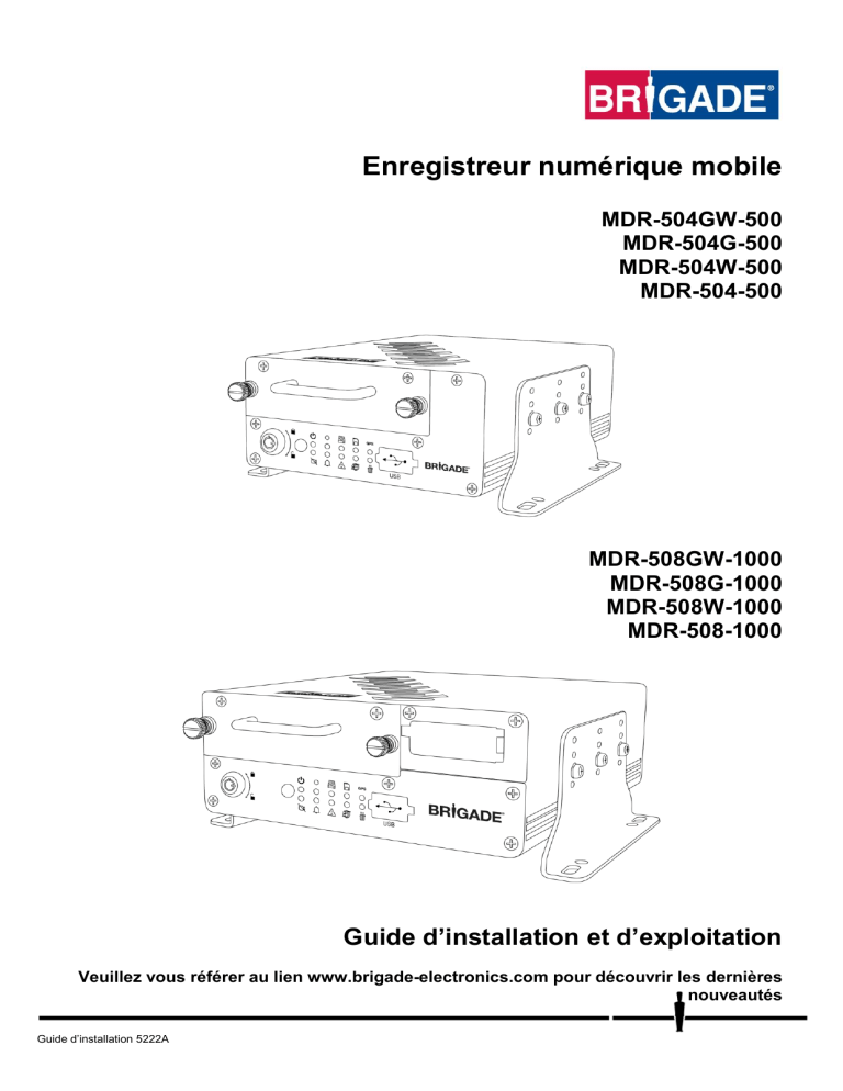 Brigade MDR-508XX-XXXX (Various) User manual Brigade MDR-508XX-XXXX (Various) User manual