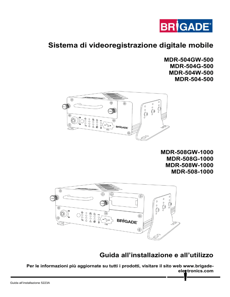 Brigade MDR-508XX-XXXX(NA) User manual Brigade MDR-508XX-XXXX(NA) User manual