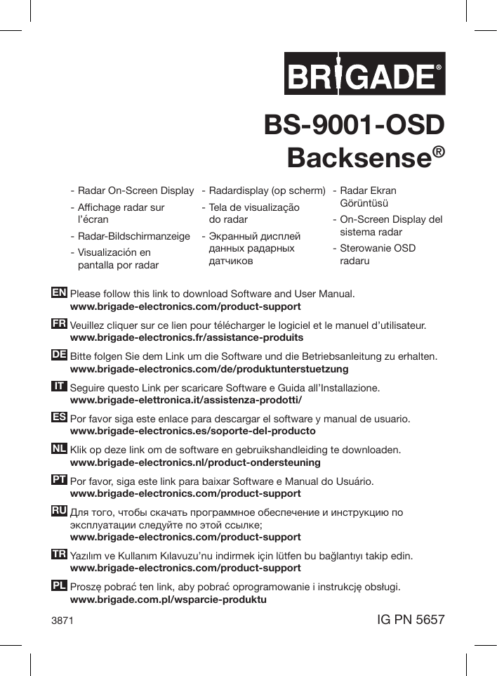 Brigade BS-9001-OSD (5658) User manual Brigade BS-9001-OSD (5658) User manual