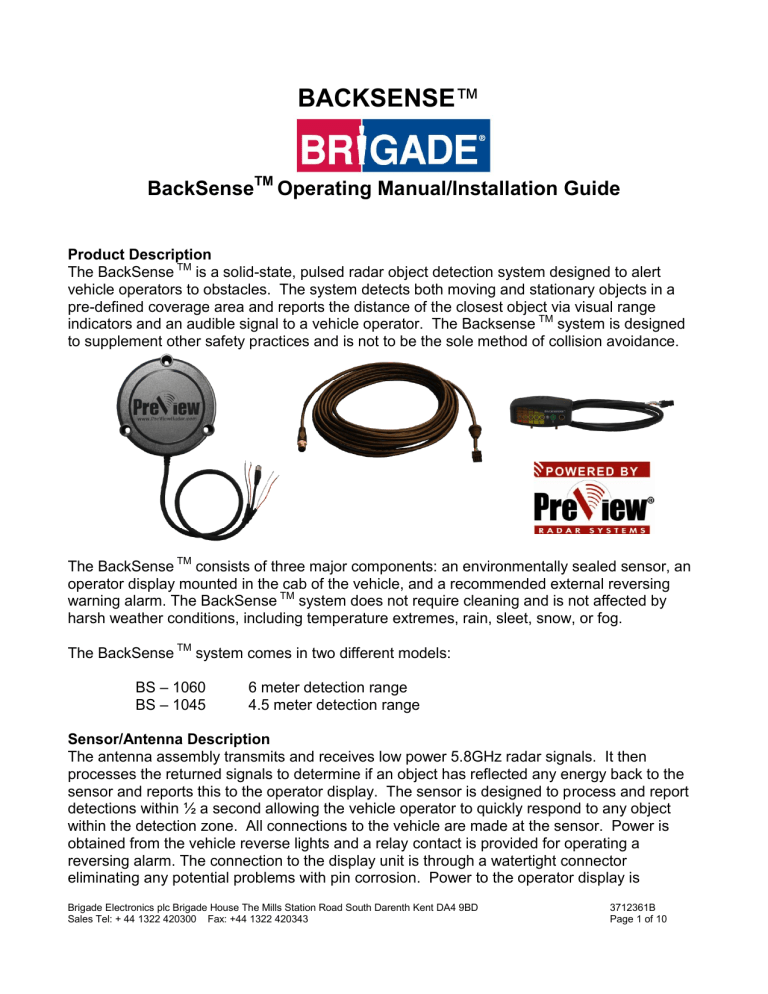 Brigade BS-1045 (1250) User manual Brigade BS-1045 (1250) User manual