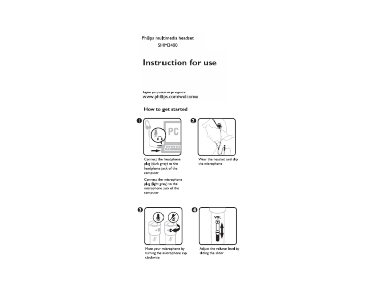 Philips SHM3400 Owner's manual Philips SHM3400 Owner's manual