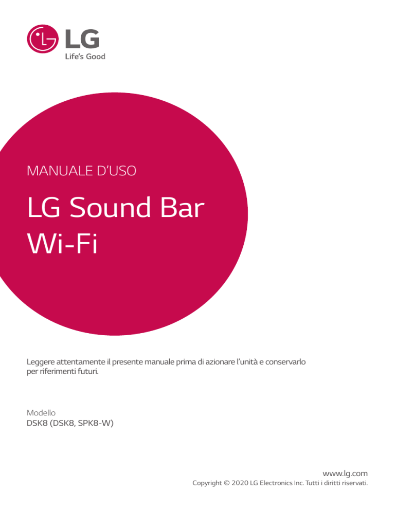 LG DSK8 Owner's manual LG DSK8 Owner's manual