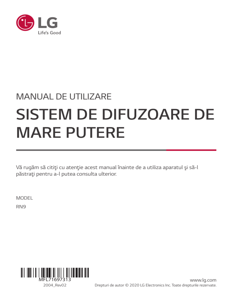 LG RN9 Owner's manual LG RN9 Owner's manual