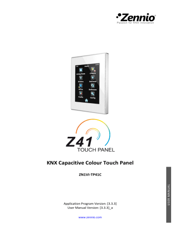 Zennio ZN1VI-TP41C Owner's manual Zennio ZN1VI-TP41C Owner's manual