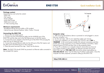 Engenius ENS1750 Owner Manual | Manualzz Engenius ENS1750 Owner Manual | Manualzz