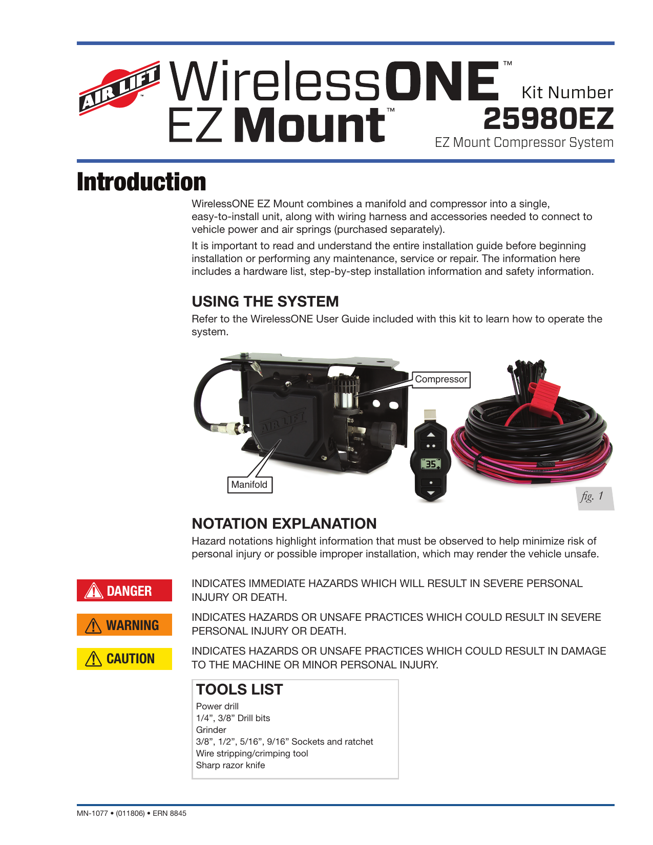 Air Lift 25980EZ WirelessONE2nd Generation Installation Guide Manualzz