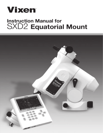 Vixen SPHINX DELUX SXD2 equatorial GoTo Mount Owner Manual | Manualzz
