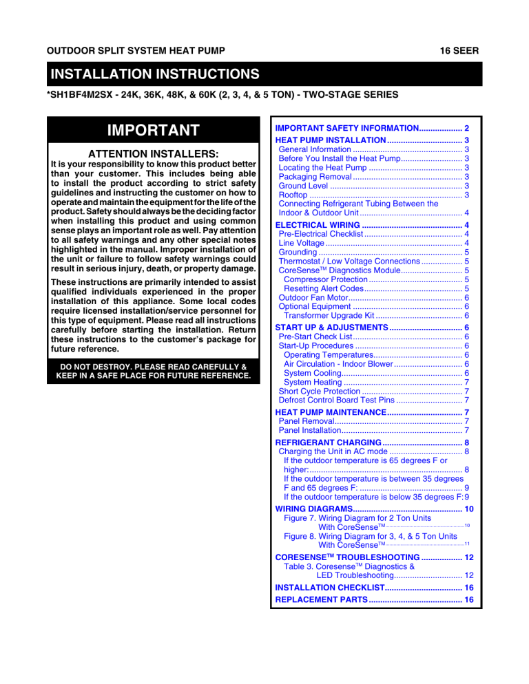 Tappan FSH1BF, PSH1BF Installation guide Tappan FSH1BF, PSH1BF Installation guide