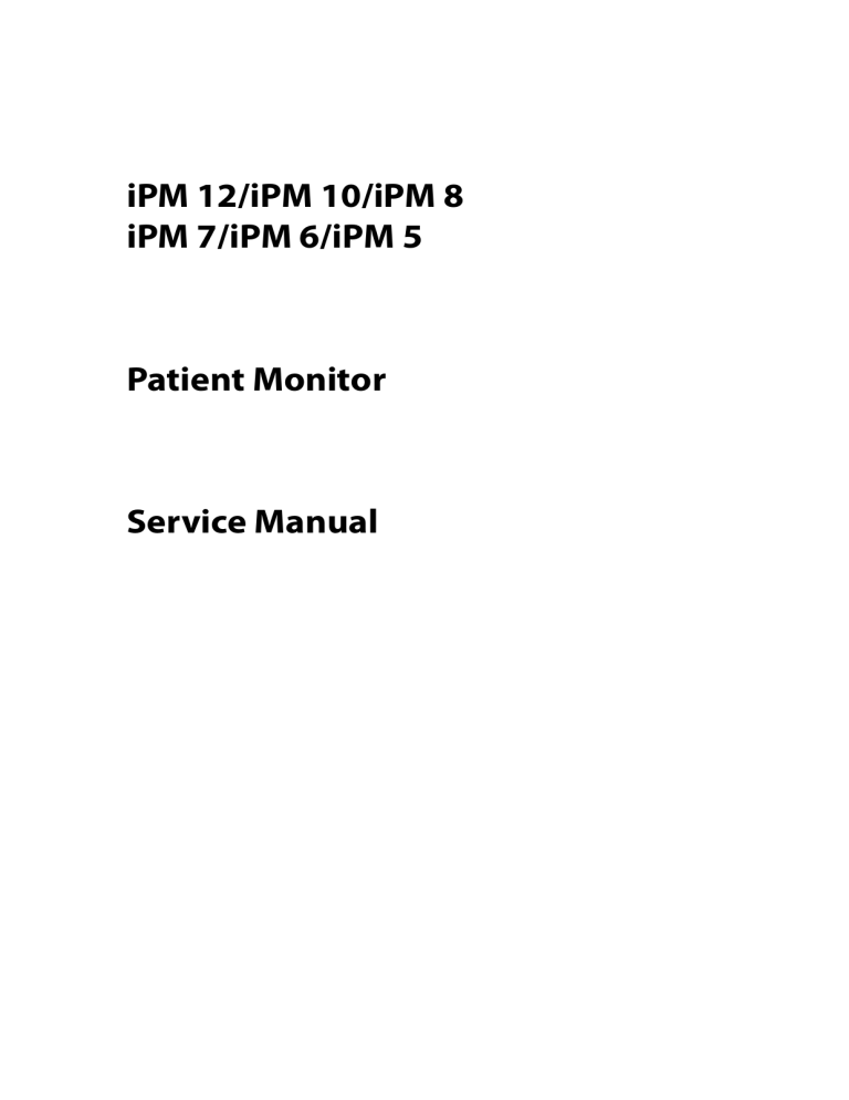 Mindray IPm User manual Mindray IPm User manual
