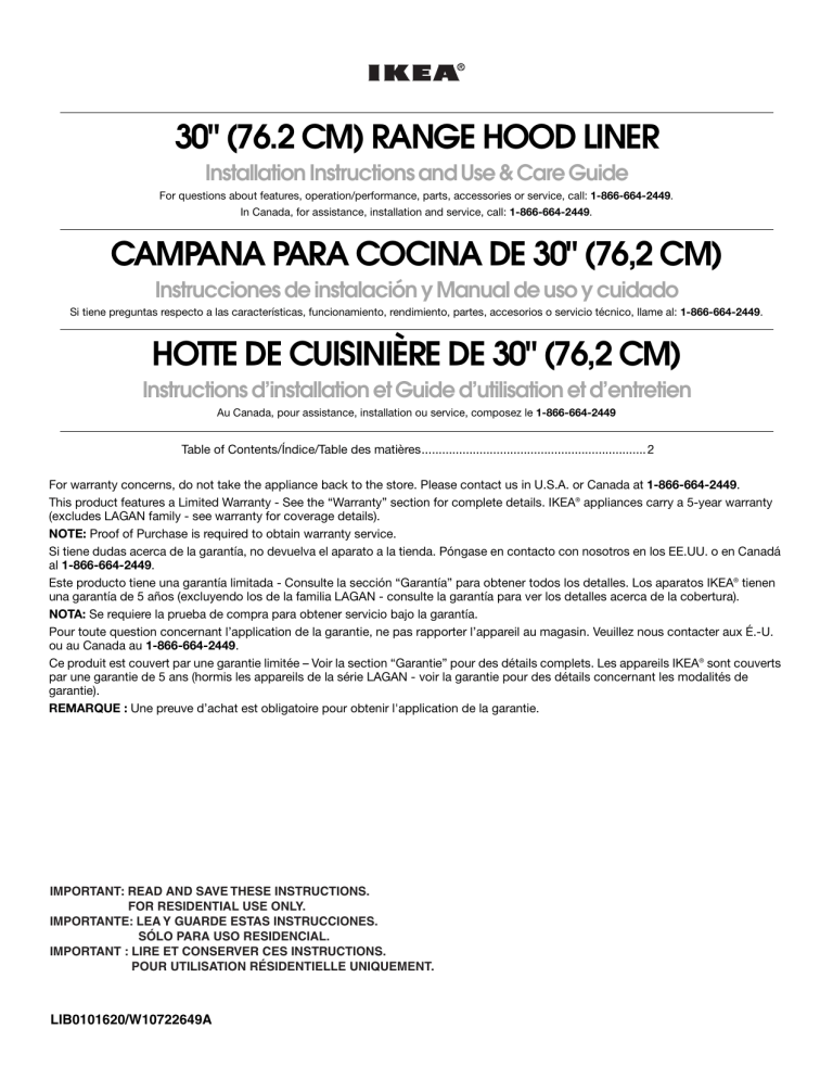 IKEA IXL5430DS2 Owner's manual IKEA IXL5430DS2 Owner's manual