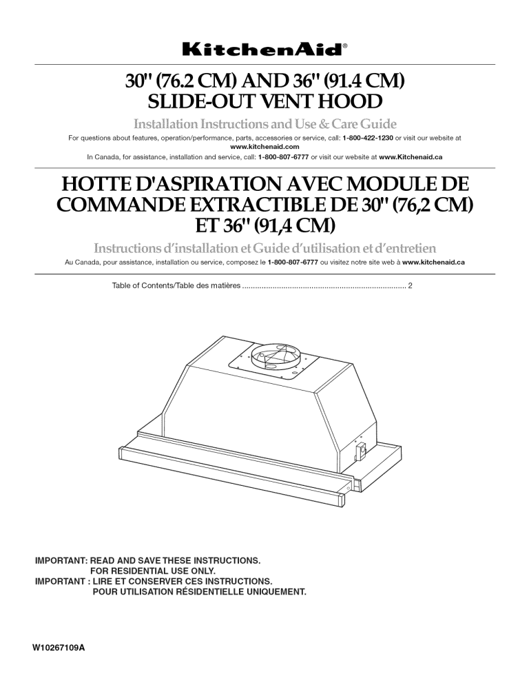 KitchenAid KHSU205WBA0, KHSU265WBA0 Owner's manual KitchenAid KHSU205WBA0, KHSU265WBA0 Owner's manual