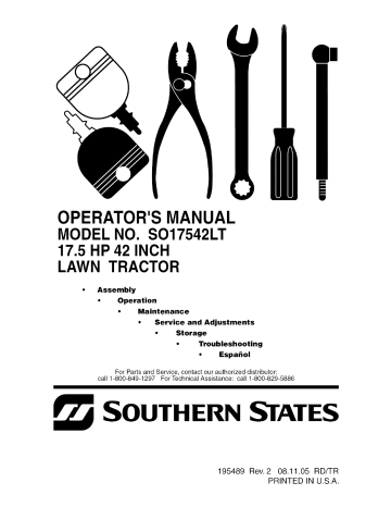 Southern States 96012002200 Owner's manual Southern States 96012002200 Owner's manual
