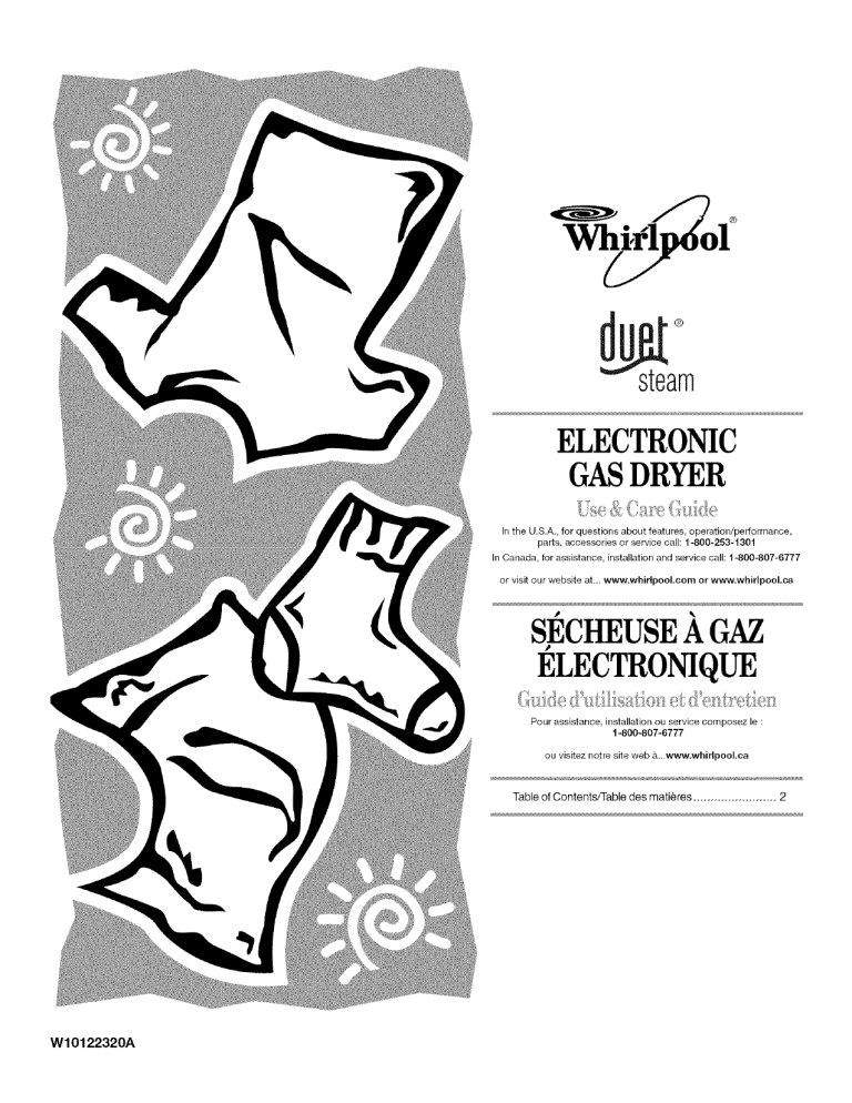 Whirlpool WGD9500TC2, WGD9500TC0 Owner's manual Whirlpool WGD9500TC2, WGD9500TC0 Owner's manual