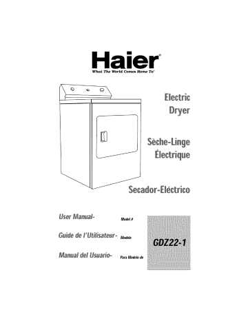 Haier GDZ22-1 User manual Haier GDZ22-1 User manual
