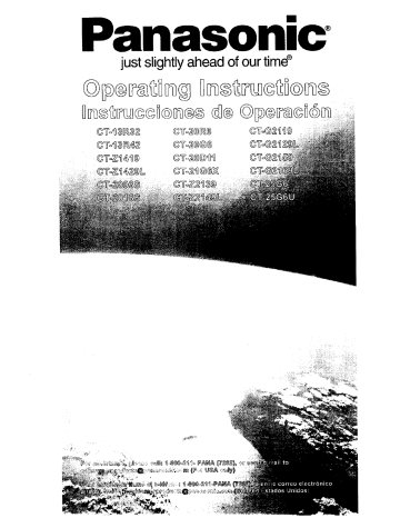 Panasonic CT-20G6DE Owner's manual Panasonic CT-20G6DE Owner's manual