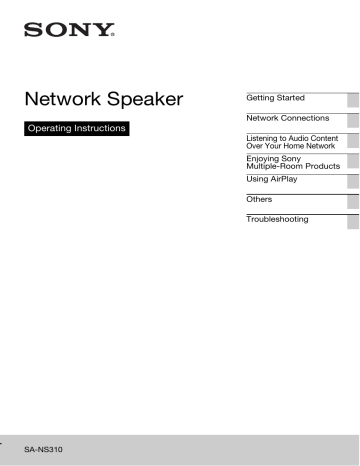 Sony SA-NS310 Owner Manual | Manualzz