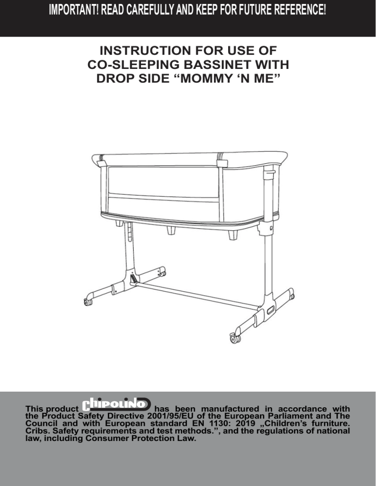 Chipolino Co-sleeping crib Operating instructions Chipolino Co-sleeping crib Operating instructions