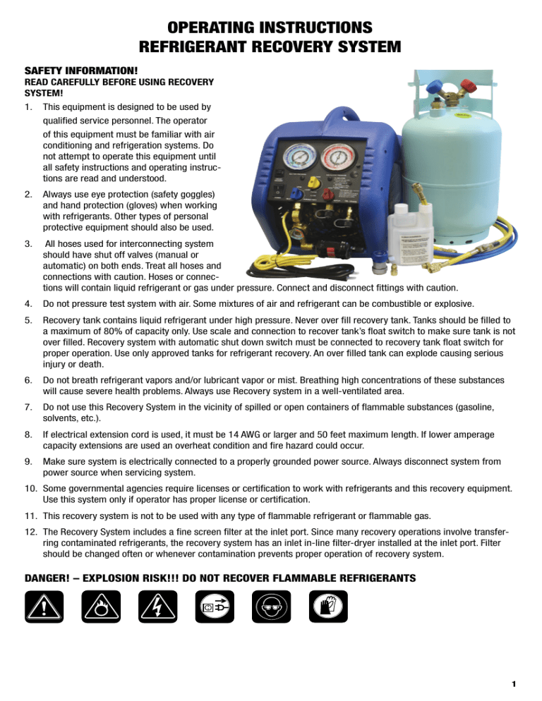 MasterCool 69100 Operating instructions MasterCool 69100 Operating instructions
