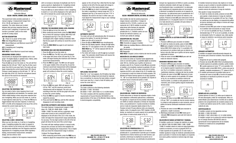 MasterCool 52238 Operating instructions MasterCool 52238 Operating instructions