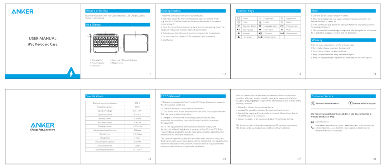 Anker Bluetooth Folio Keyboard Case User manual Anker Bluetooth Folio Keyboard Case User manual