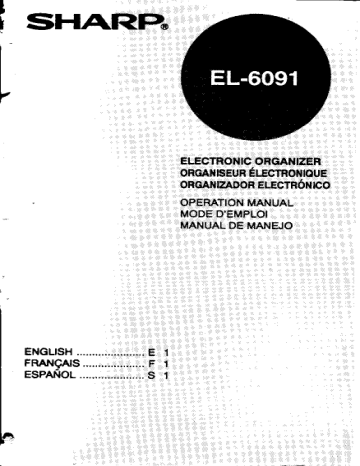 Sharp EL-6091 Instructions | Manualzz Sharp EL-6091 Instructions | Manualzz
