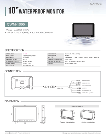 Camos CWM-1000 User manual Camos CWM-1000 User manual