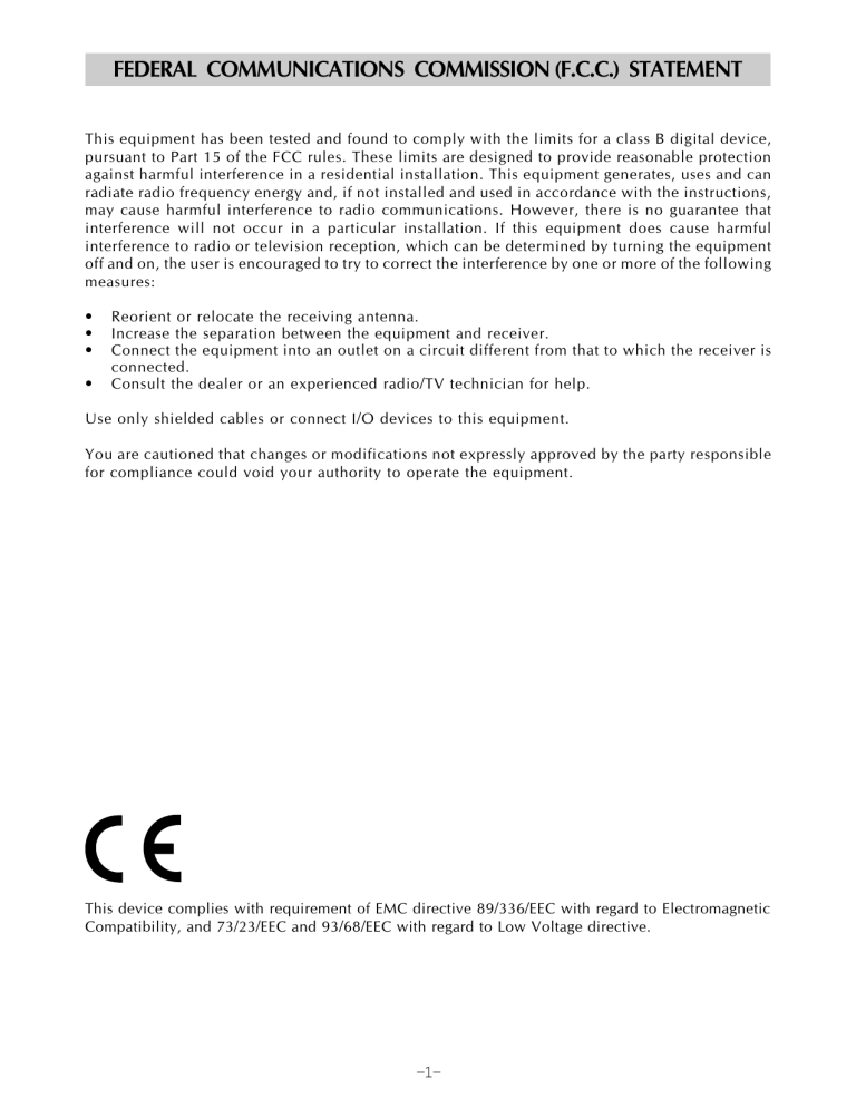 CTX VL510 User manual CTX VL510 User manual