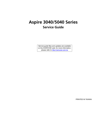 Acer Aspire 3040 Series Service Manual | Manualzz