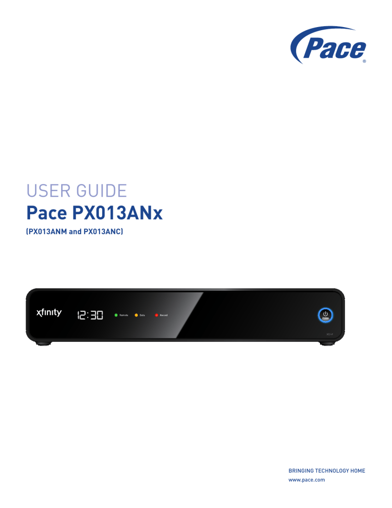 Pace px013anm, px013anc User manual Pace px013anm, px013anc User manual
