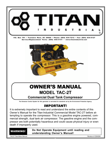 Titan TAC-2T Owner's Manual | Manualzz Titan TAC-2T Owner's Manual | Manualzz