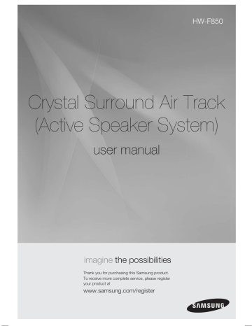 Samsung HW-F850 User manual Samsung HW-F850 User manual