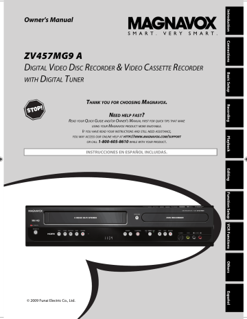 Magnavox ZV457MG9 A Owner's Manual | Manualzz Magnavox ZV457MG9 A Owner's Manual | Manualzz