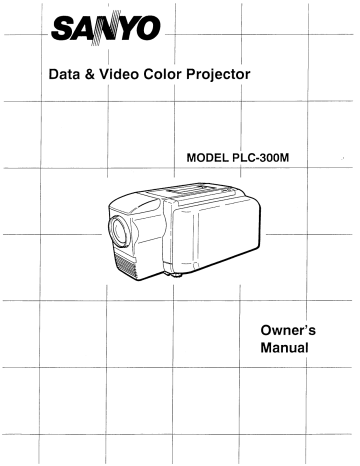 Sanyo PLC-300M Owner's manual Sanyo PLC-300M Owner's manual