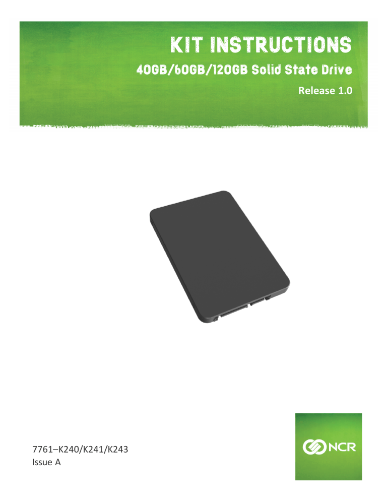 NCR 7761-K240 User manual NCR 7761-K240 User manual