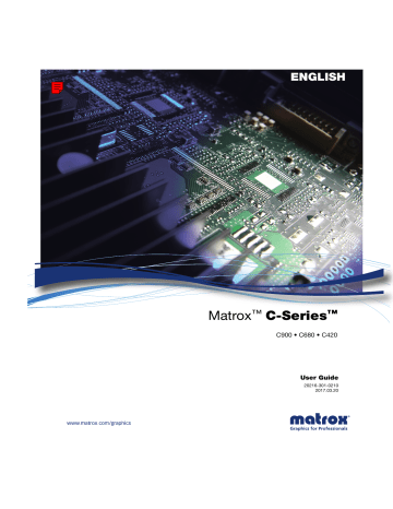 Matrox C900 User Manual | Manualzz Matrox C900 User Manual | Manualzz