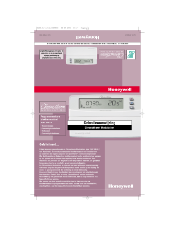 Honeywell Chronotherm Modulation De Handleiding Manualzz