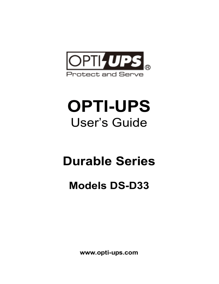 OPTI-UPS DS50KD33, DS40KD33, DS30KD33, DS20KD33, DS120KD33, DS100KD33, DS80KD33, DS60KD33, DS160KD33 User manual OPTI-UPS DS50KD33, DS40KD33, DS30KD33, DS20KD33, DS120KD33, DS100KD33, DS80KD33, DS60KD33, DS160KD33 User manual
