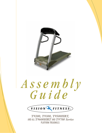 Vision Fitness T9700 Series Assembly Manual | Manualzz Vision Fitness T9700 Series Assembly Manual | Manualzz