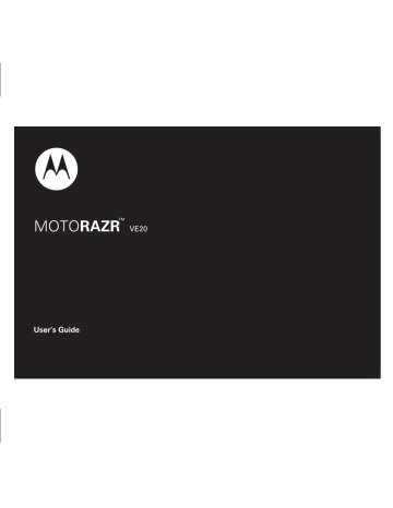 Motorola MOTORAZR VE20 User Manual | Manualzz Motorola MOTORAZR VE20 User Manual | Manualzz
