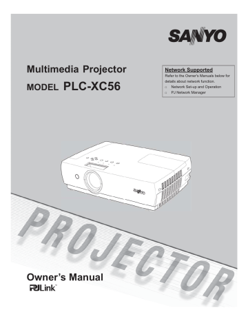 Sanyo PLC-XC56 Owner's Manual | Manualzz Sanyo PLC-XC56 Owner's Manual | Manualzz