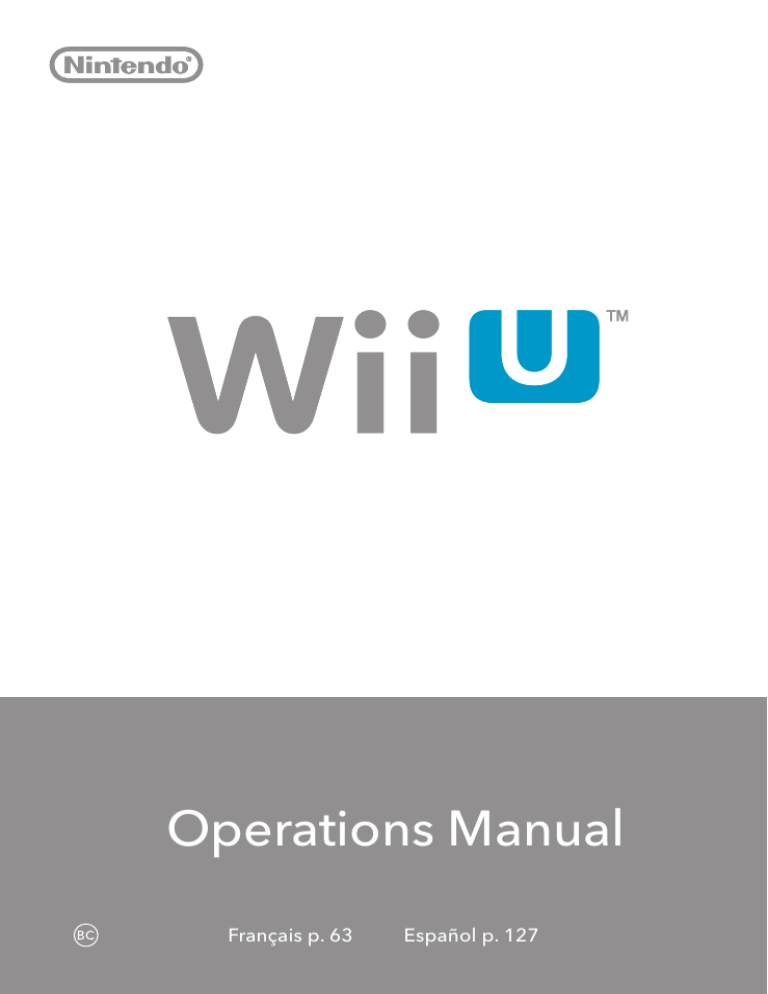 Nintendo MARIO KART 8 WII U BUNDLE User manual Nintendo MARIO KART 8 WII U BUNDLE User manual