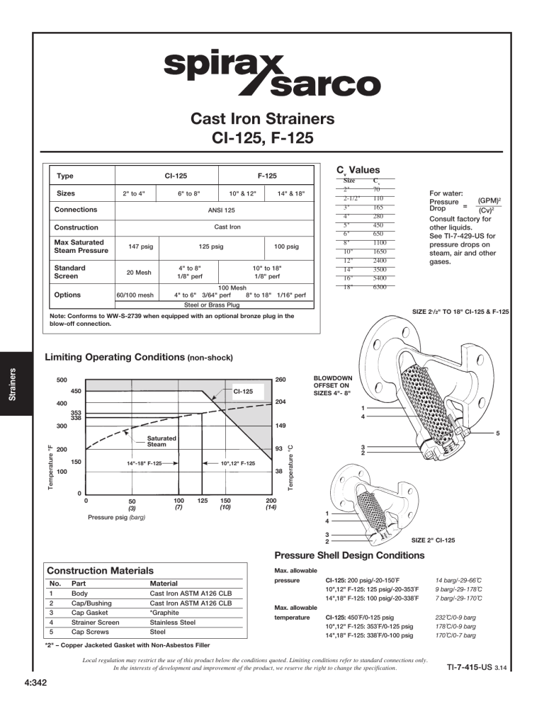 Spirax Sarco 65404, 65492 Installation guide Spirax Sarco 65404, 65492 Installation guide