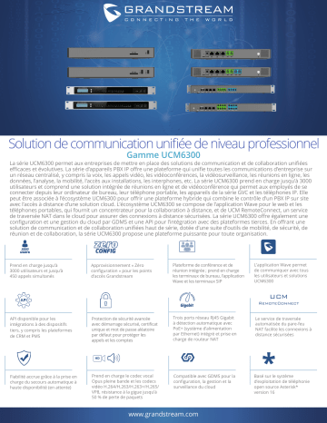 Grandstream UCM6300 Series IP PBX Datasheet Grandstream UCM6300 Series IP PBX Datasheet