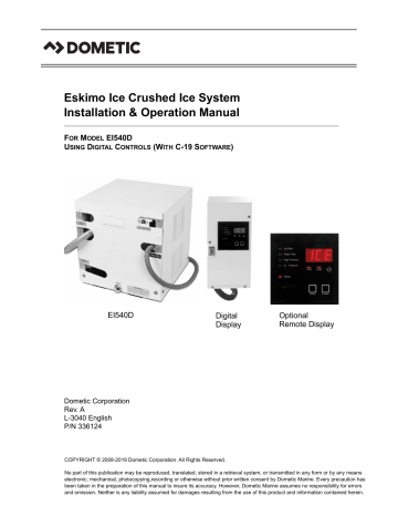 Dometic Eskimo Ice Crushed Ice System For Model EI540D Operating Manual | Manualzz