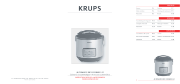 Krups FDH212 Owner's manual Krups FDH212 Owner's manual