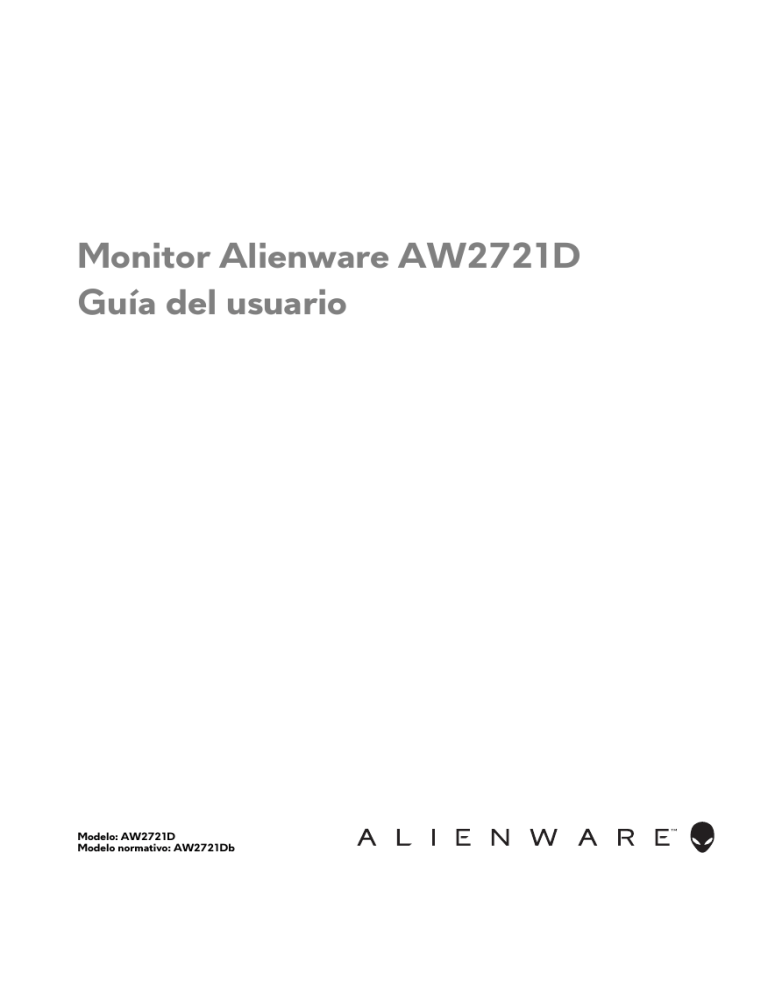 Alienware AW2721D User's guide Alienware AW2721D User's guide