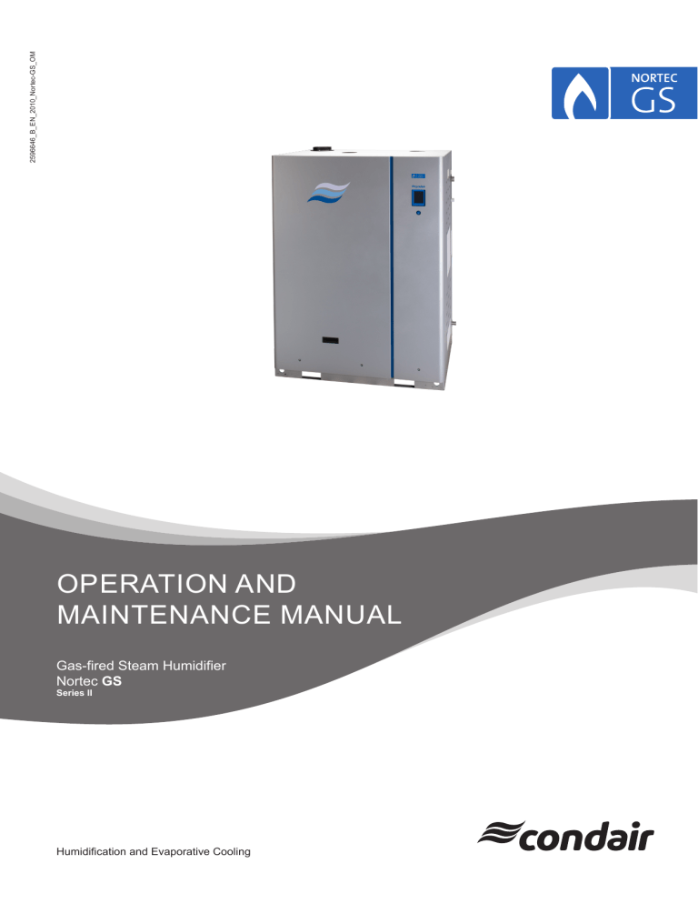 Condair 2596646-B Nortec GS Series Operating instructions Condair 2596646-B Nortec GS Series Operating instructions
