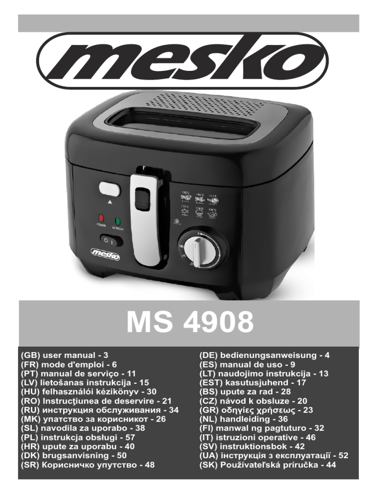 Mesko MS 4908 Operating instructions Mesko MS 4908 Operating instructions